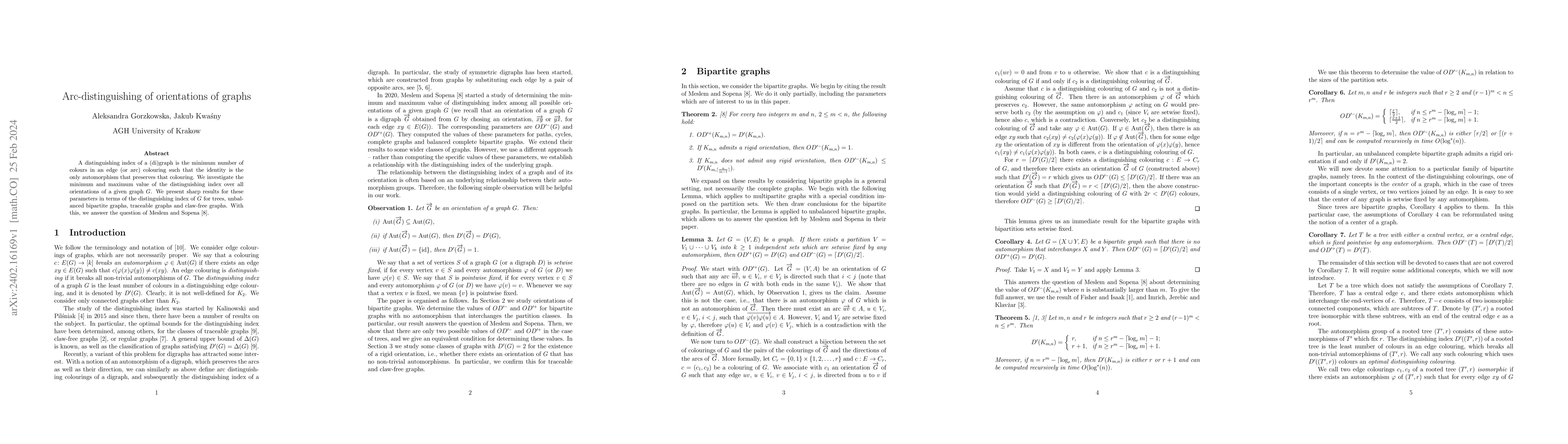 Thumbnail for Arc-distinguishing of orientations of graphs