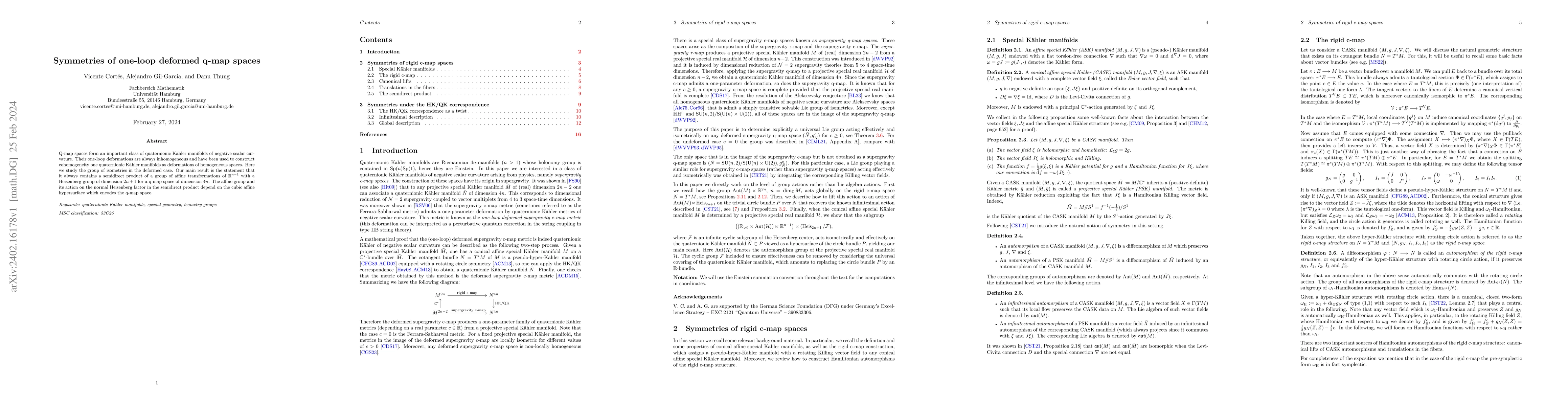 Thumbnail for Symmetries of one-loop deformed q-map spaces