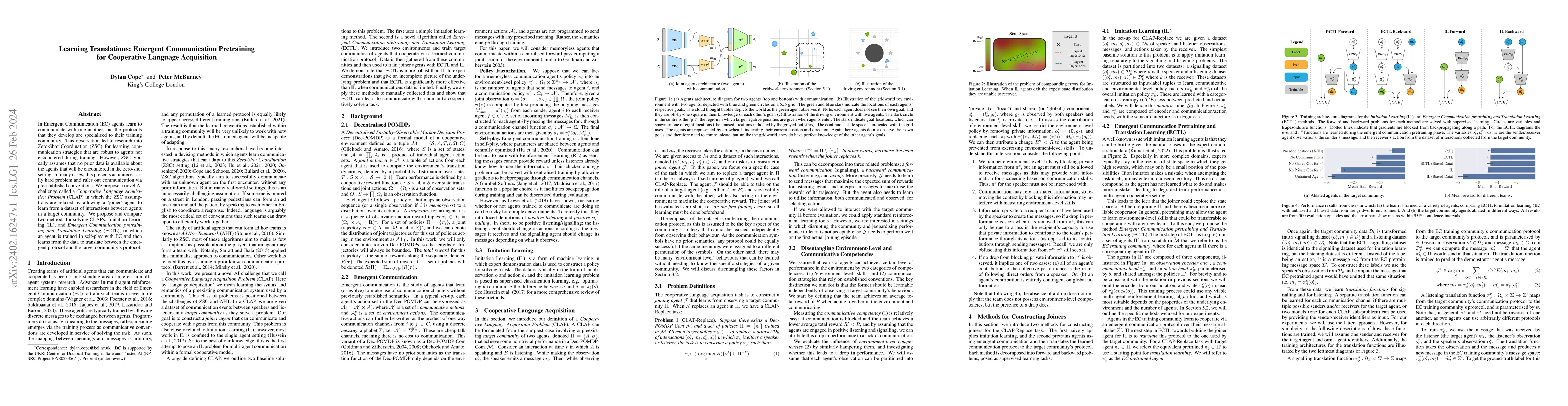 Thumbnail for Learning Translations: Emergent Communication Pretraining for
  Cooperative Language Acquisition