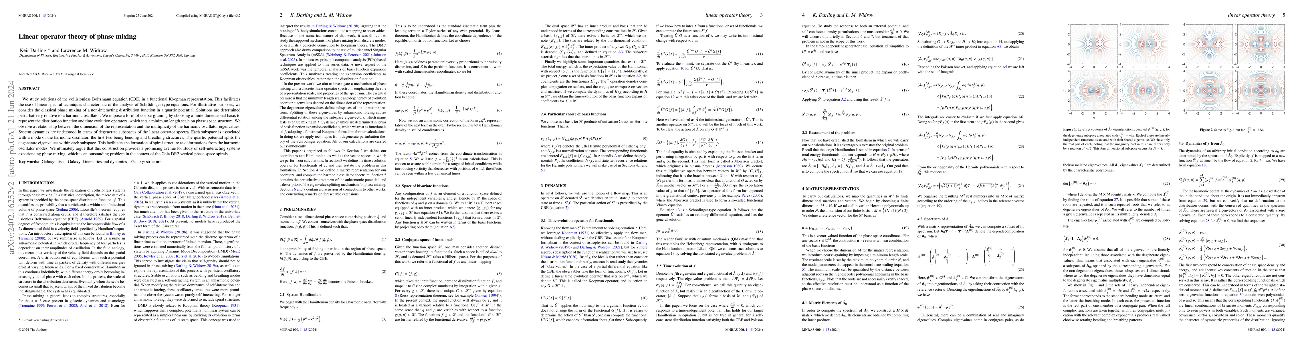 Thumbnail for Linear operator theory of phase mixing