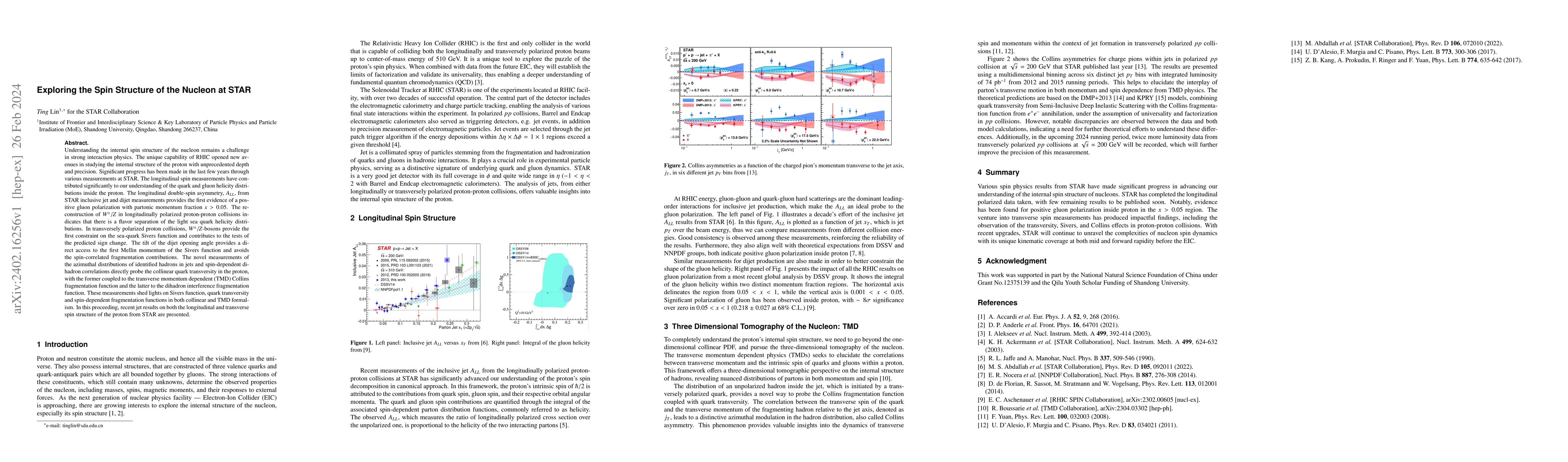 Thumbnail for Exploring the Spin Structure of the Nucleon at STAR