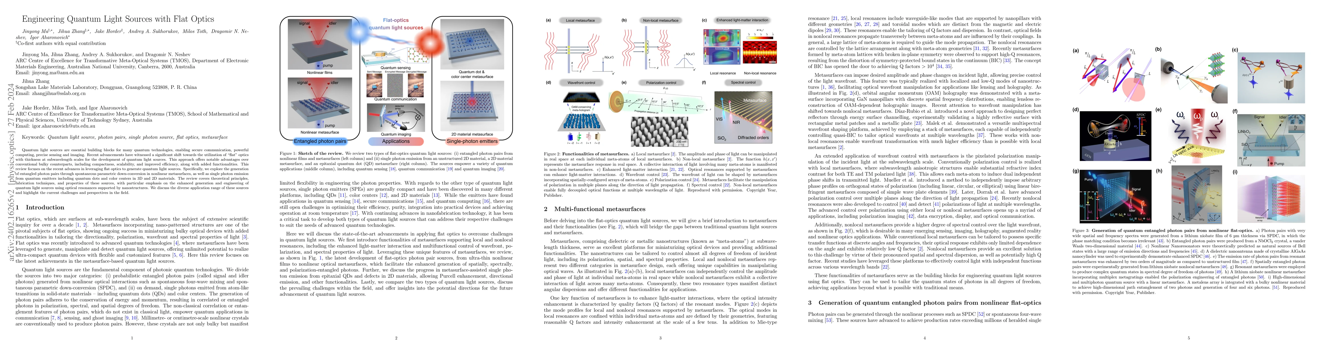 Thumbnail for Engineering Quantum Light Sources with Flat Optics