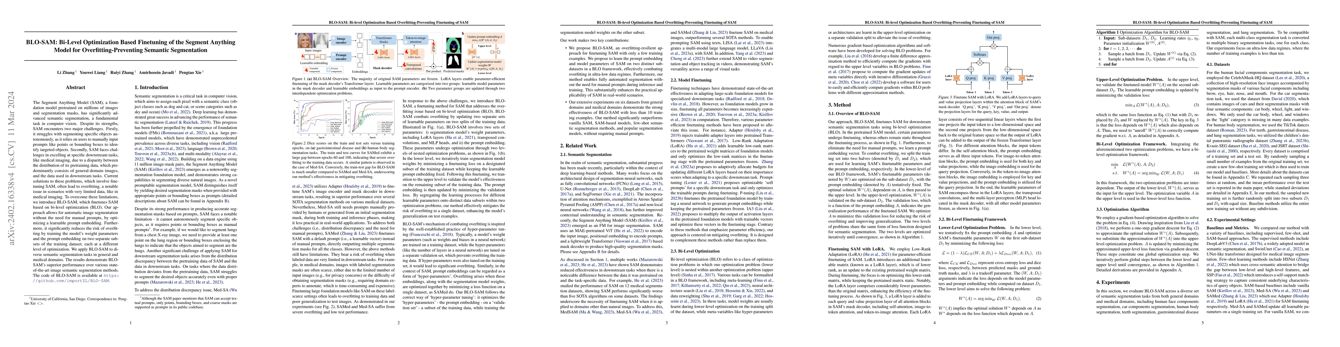 Thumbnail for BLO-SAM: Bi-level Optimization Based Overfitting-Preventing Finetuning
  of SAM