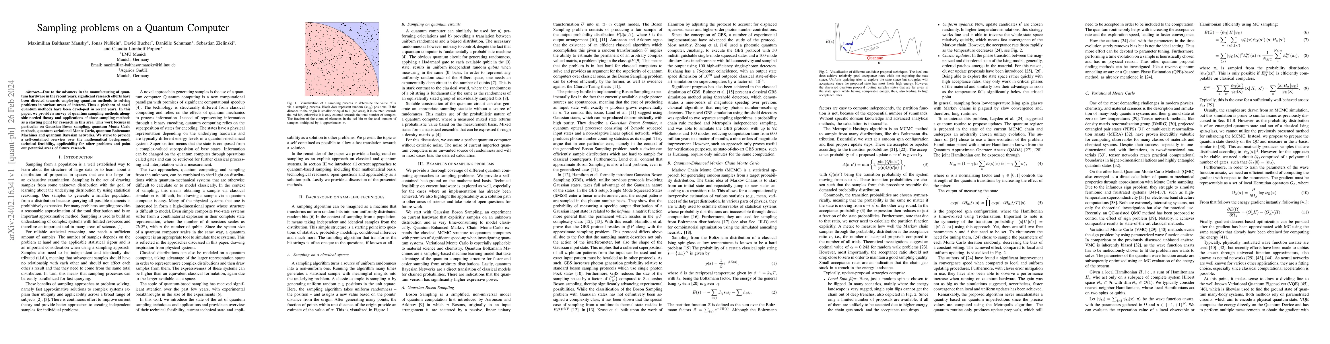 Thumbnail for Sampling Problems on a Quantum Computer