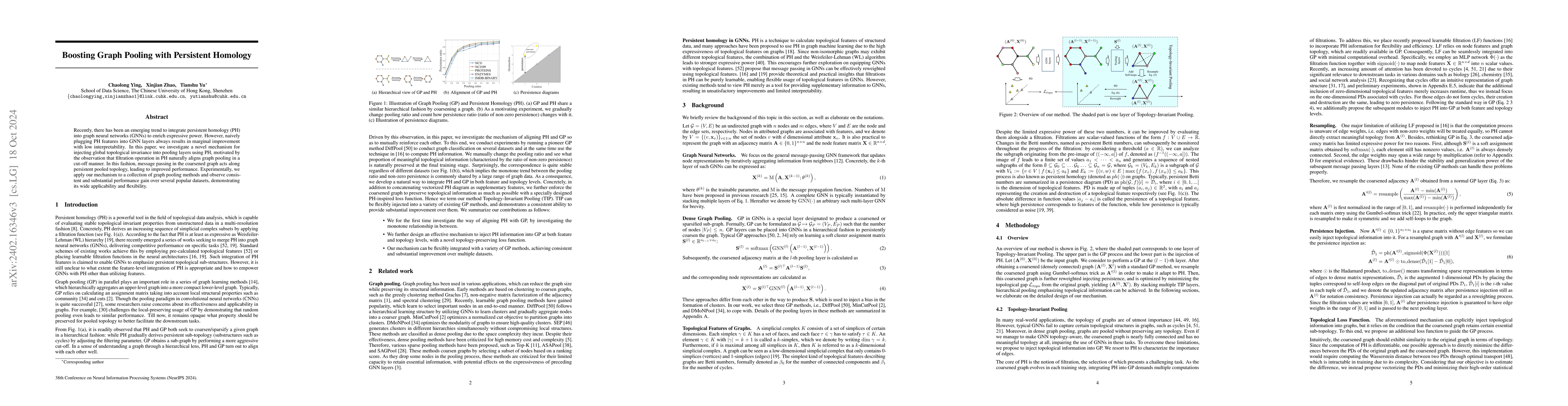 Thumbnail for Boosting Graph Pooling with Persistent Homology