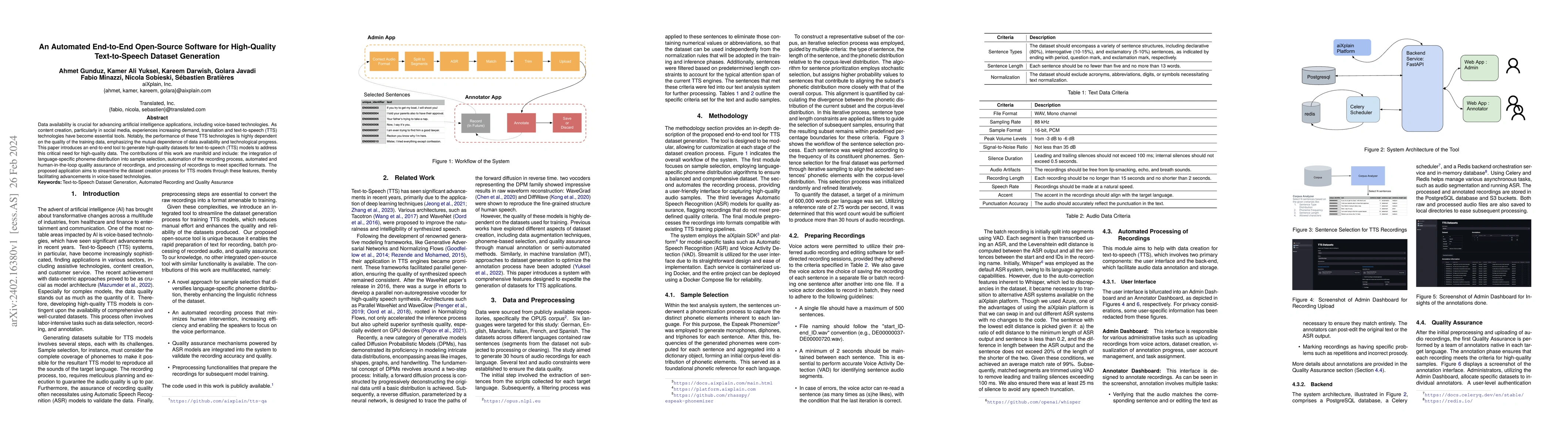 Thumbnail for An Automated End-to-End Open-Source Software for High-Quality
  Text-to-Speech Dataset Generation