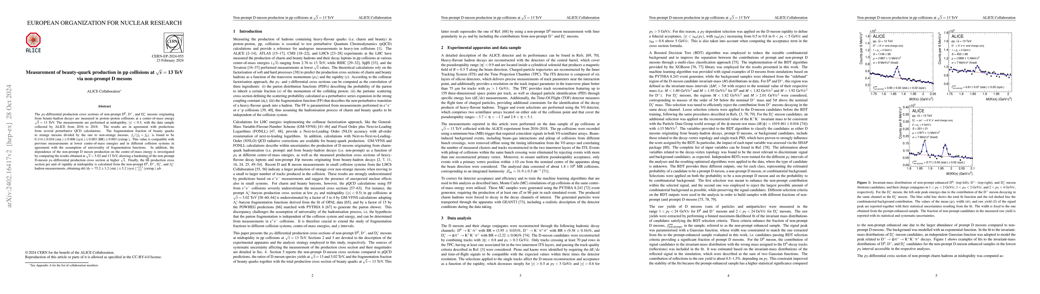 Thumbnail for Measurement of beauty-quark production in pp collisions at $\sqrt{s}=13$
  TeV via non-prompt D mesons