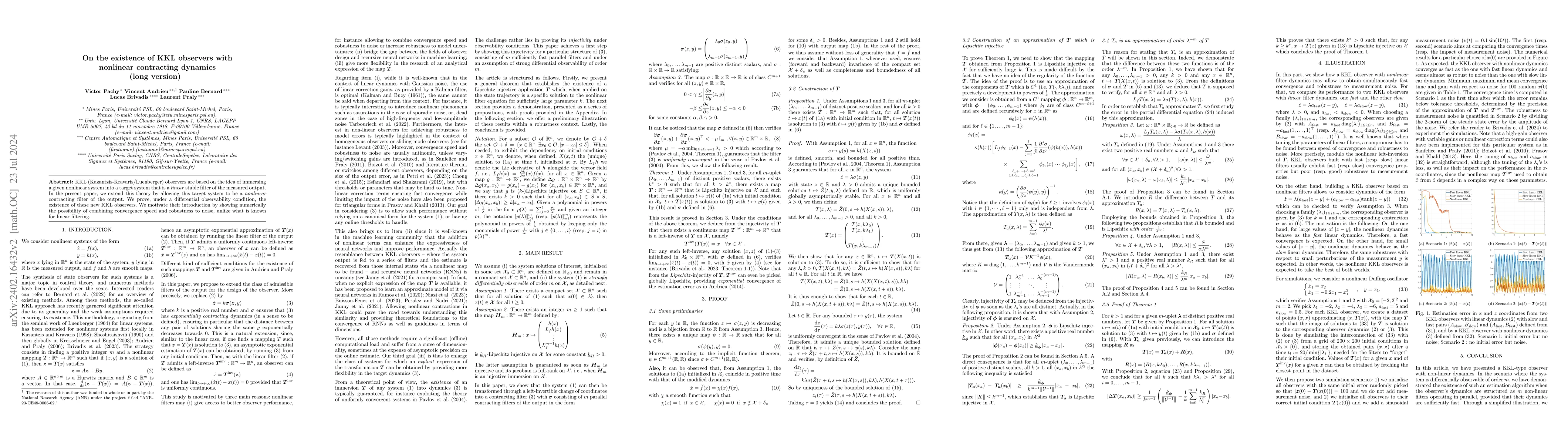 Thumbnail for On the existence of KKL observers with nonlinear contracting dynamics
  (Long Version)