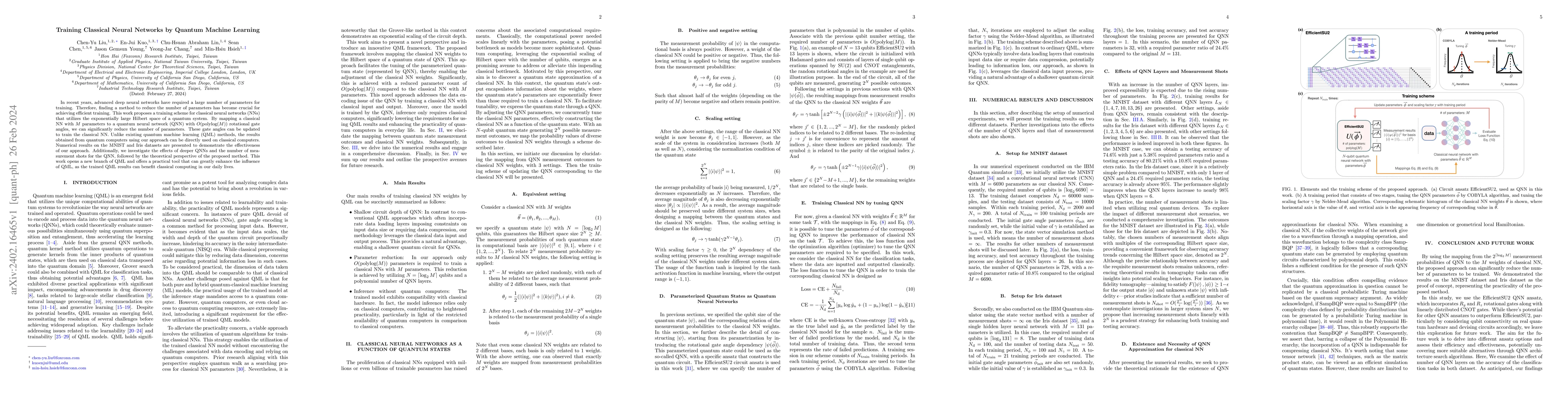 Thumbnail for Training Classical Neural Networks by Quantum Machine Learning