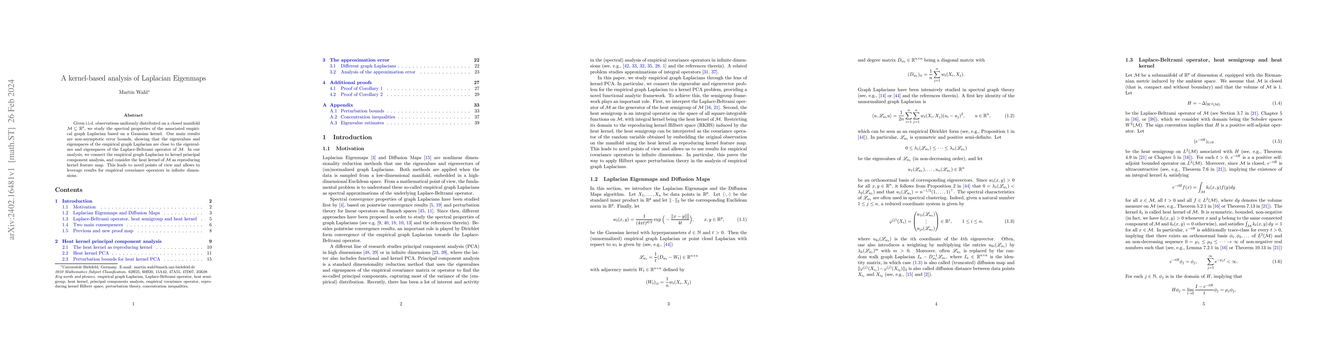 Thumbnail for A kernel-based analysis of Laplacian Eigenmaps