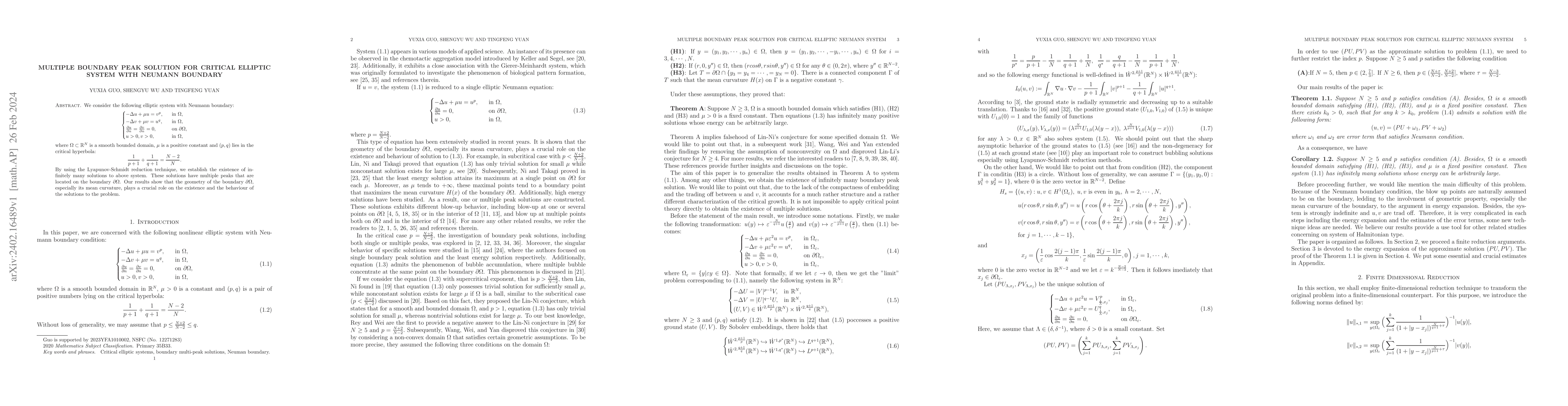 Thumbnail for Multiple Boundary Peak Solution for Critical Elliptic System with
  Neumann Boundary