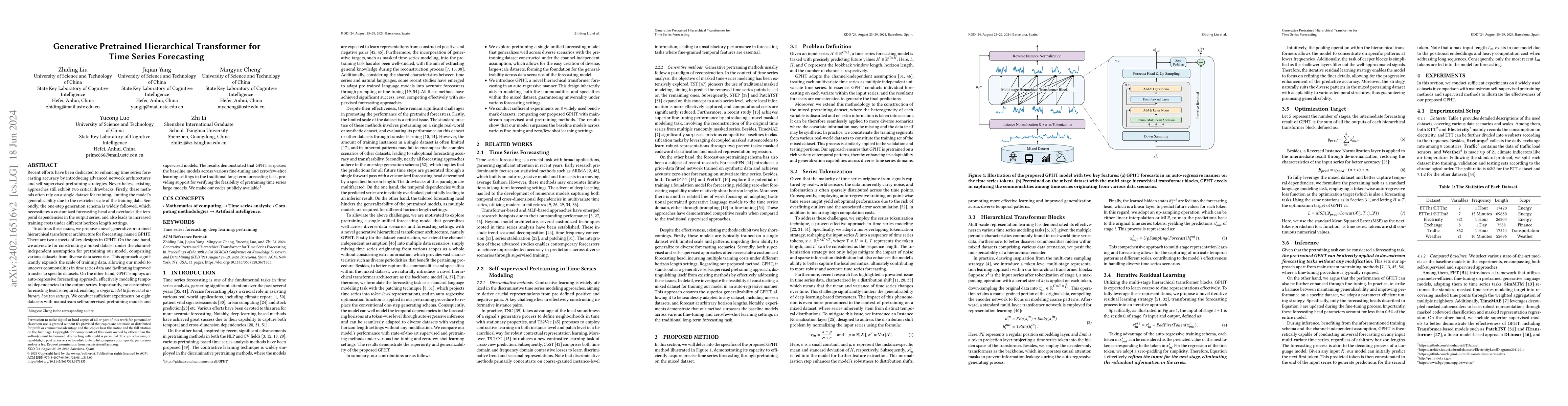 Thumbnail for Generative Pretrained Hierarchical Transformer for Time Series
  Forecasting