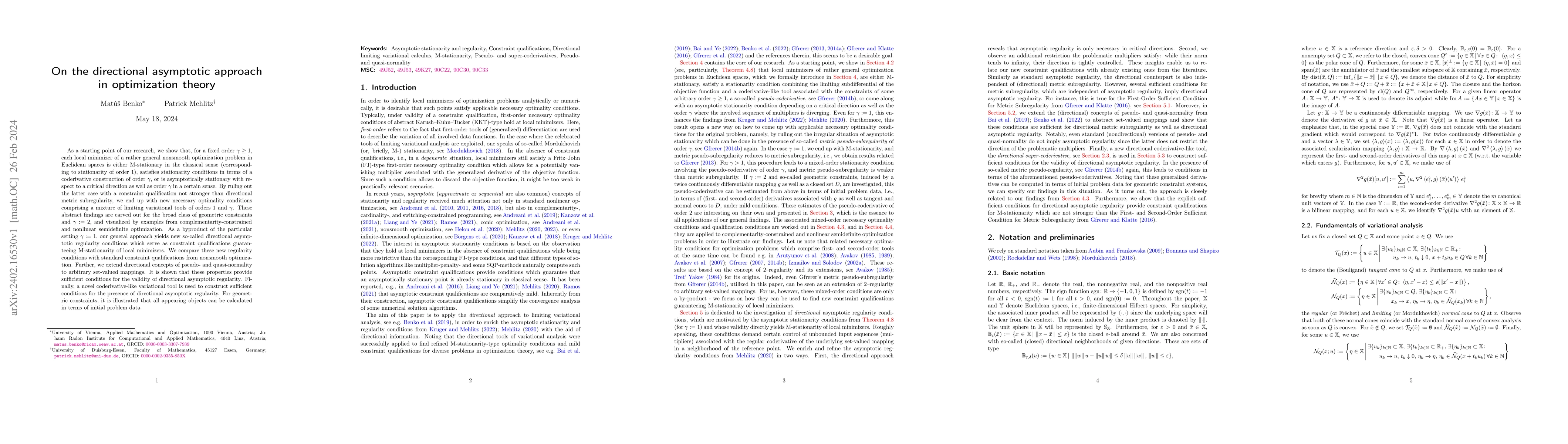 Thumbnail for On the directional asymptotic approach in optimization theory