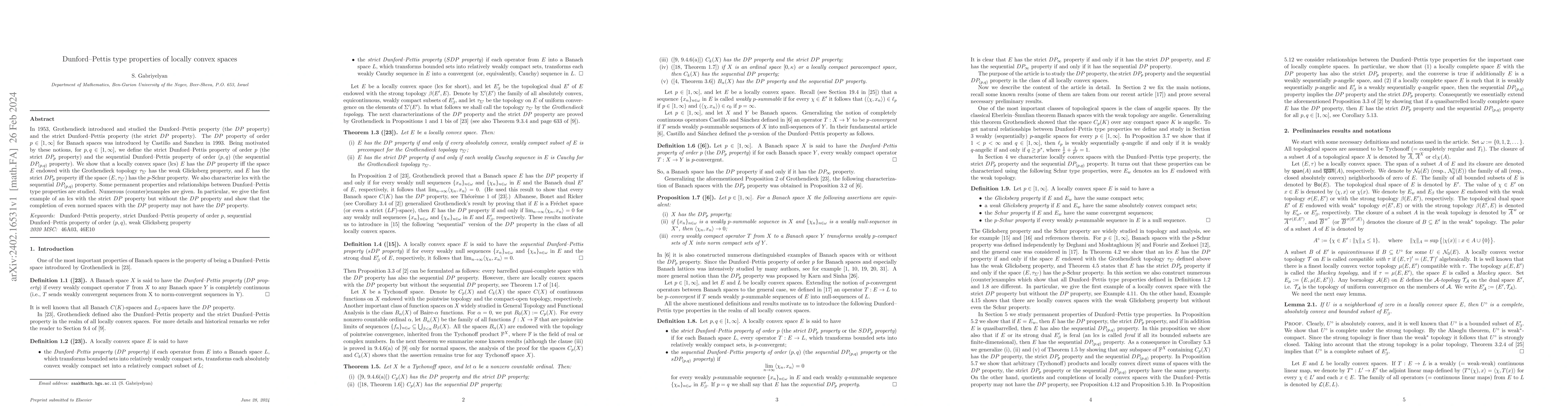 Thumbnail for Dunford--Pettis type properties of locally convex spaces