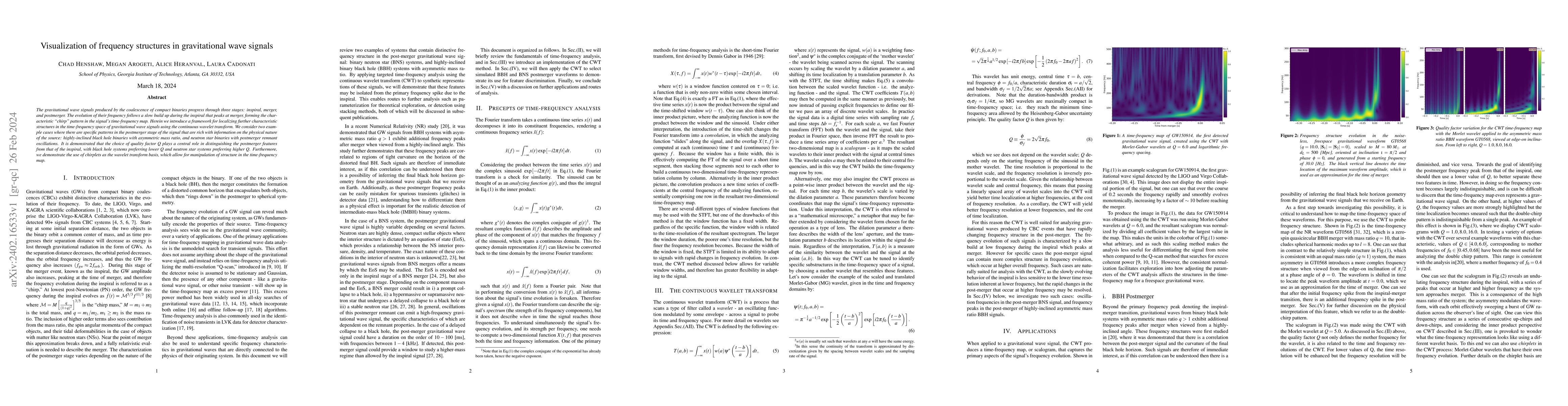 Thumbnail for Visualization of frequency structures in gravitational wave signals
