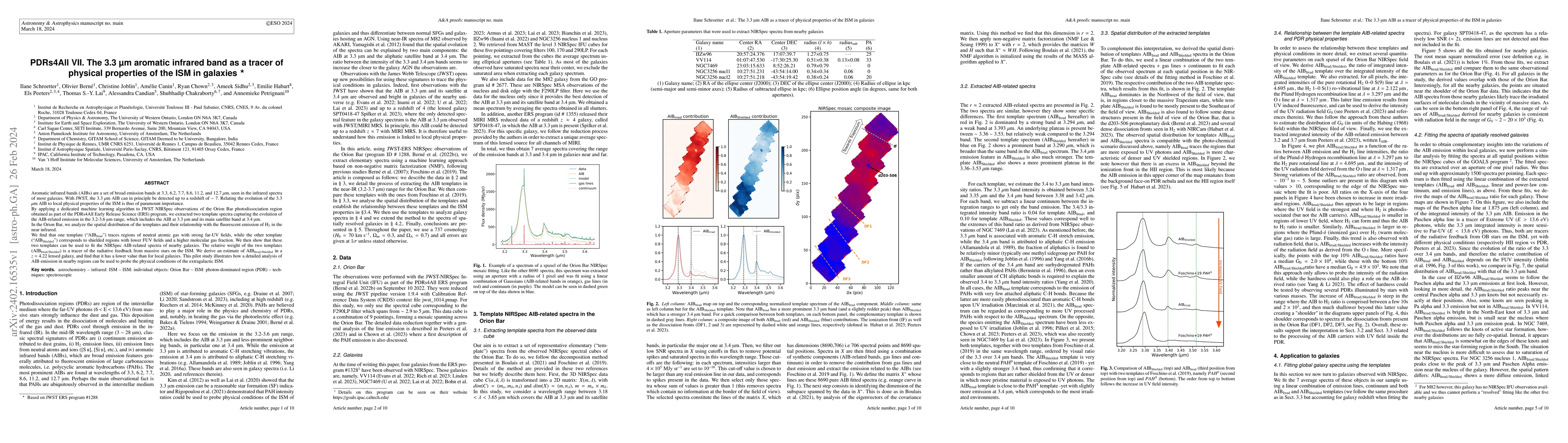 Thumbnail for PDRs4All VII. The 3.3 $\mu$m aromatic infrared band as a tracer of
  physical properties of the ISM in galaxies