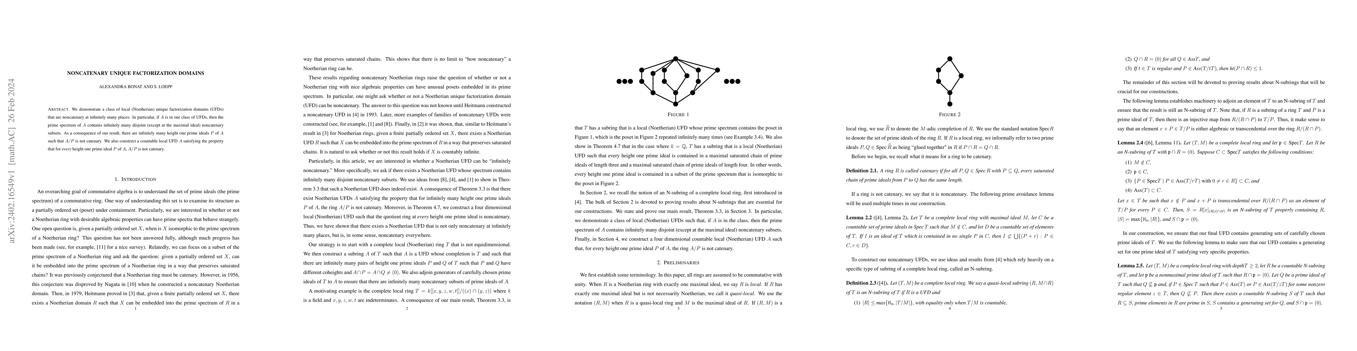 Thumbnail for Noncatenary Unique Factorization Domains