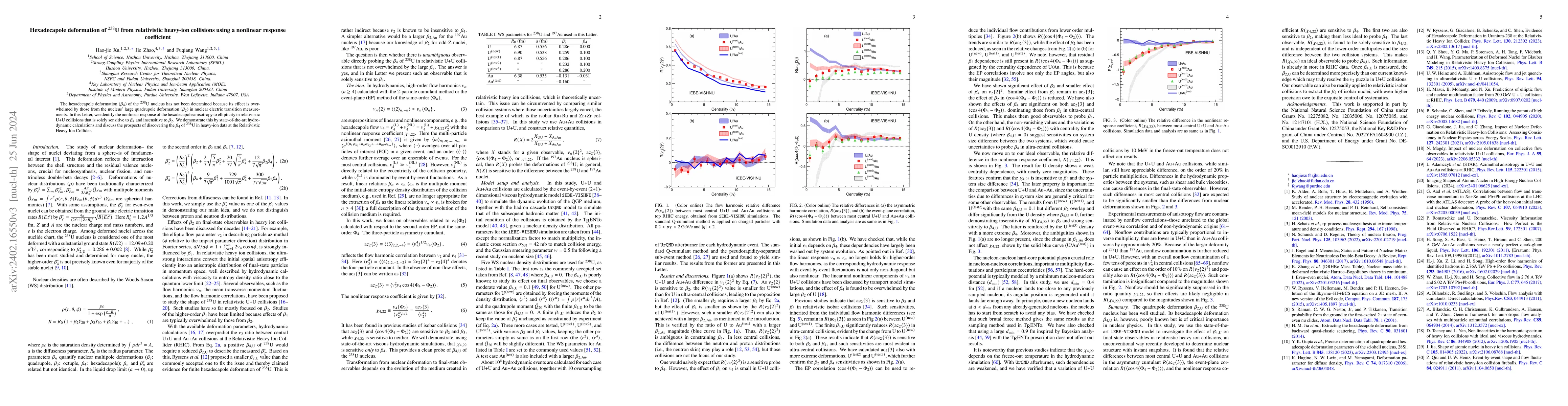 Thumbnail for Hexadecapole deformation of $^{238}$U from relativistic heavy-ion
  collisions using a nonlinear response coefficient