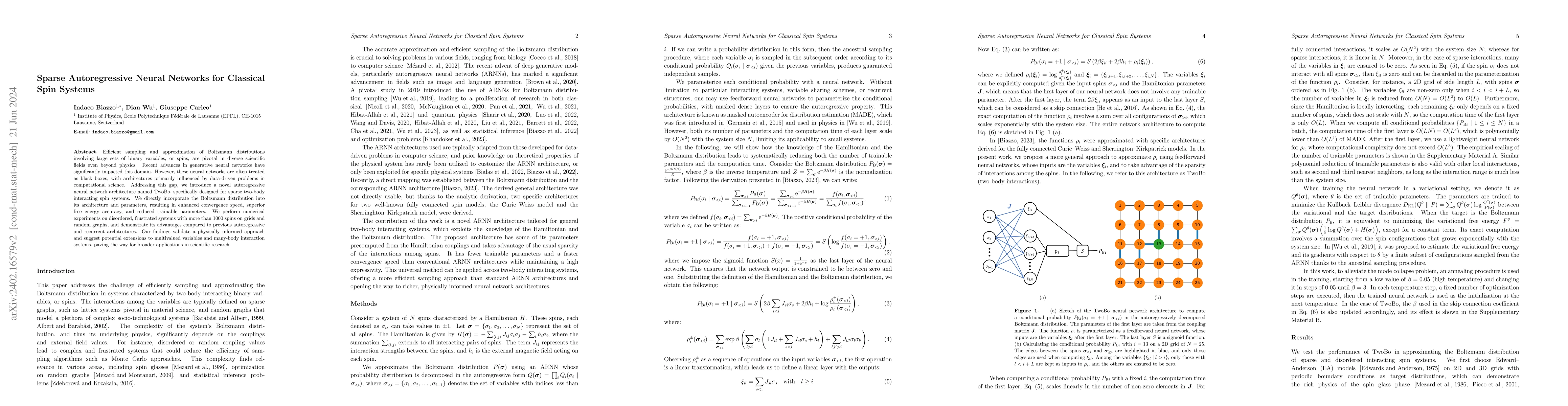 Thumbnail for Sparse Autoregressive Neural Networks for Classical Spin Systems