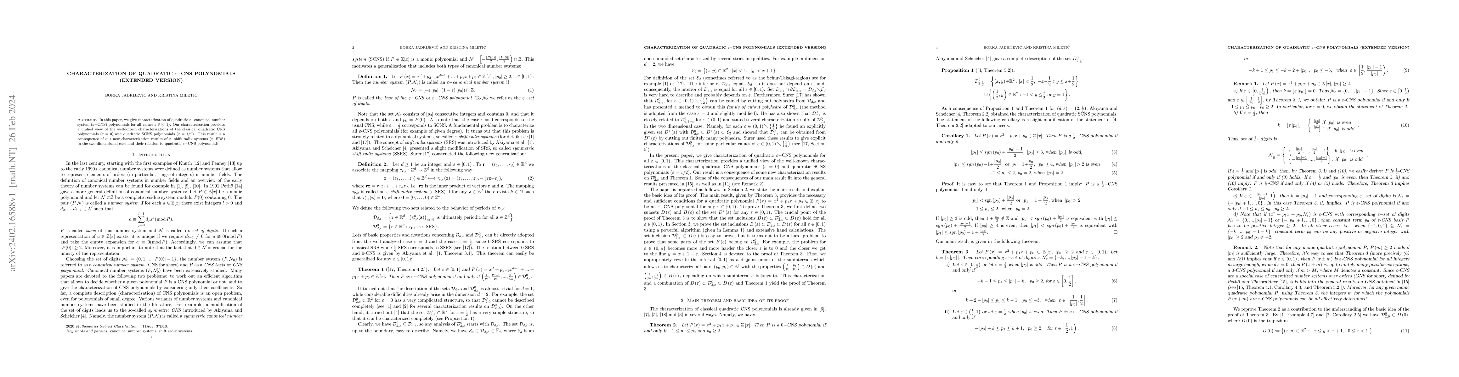 Thumbnail for Characterization of quadratic $\varepsilon$-CNS polynomials (extended
  version)