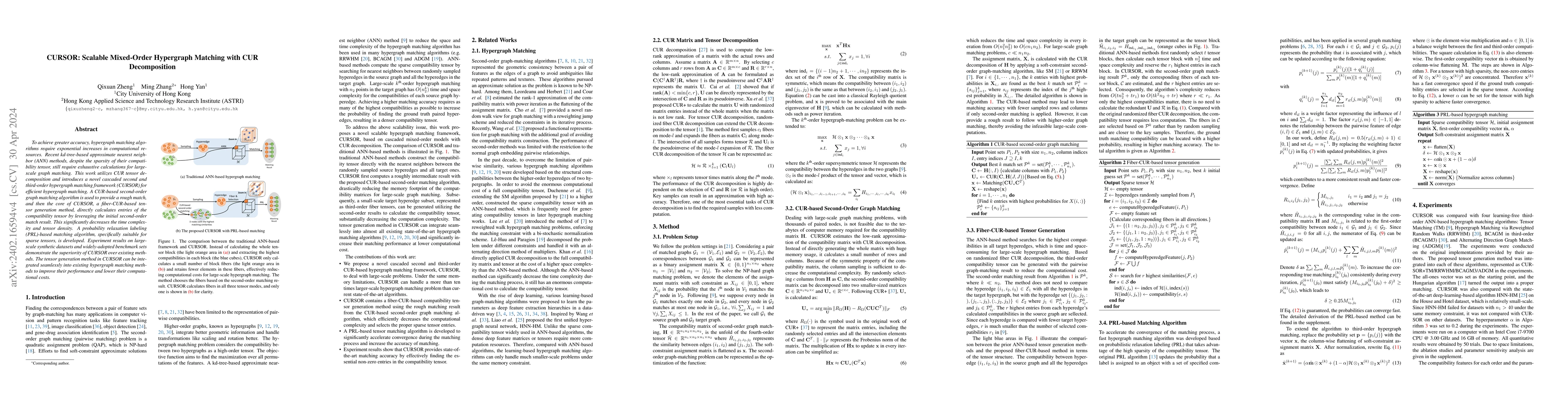 Thumbnail for CURSOR: Scalable Mixed-Order Hypergraph Matching with CUR Decomposition