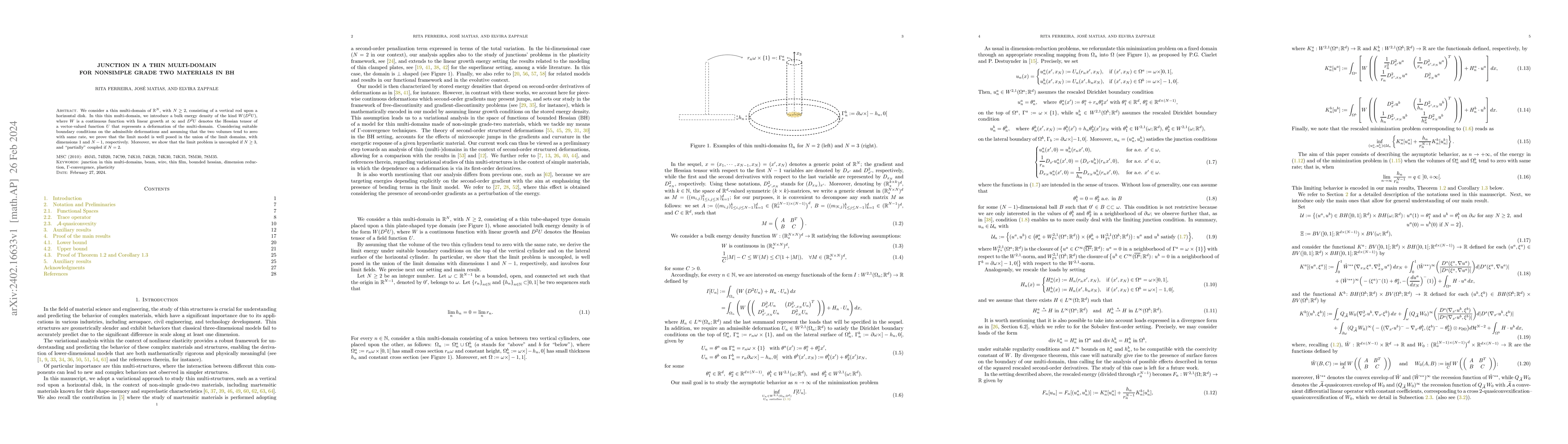 Thumbnail for Junction in a thin multi-domain for nonsimple grade two materials in BH