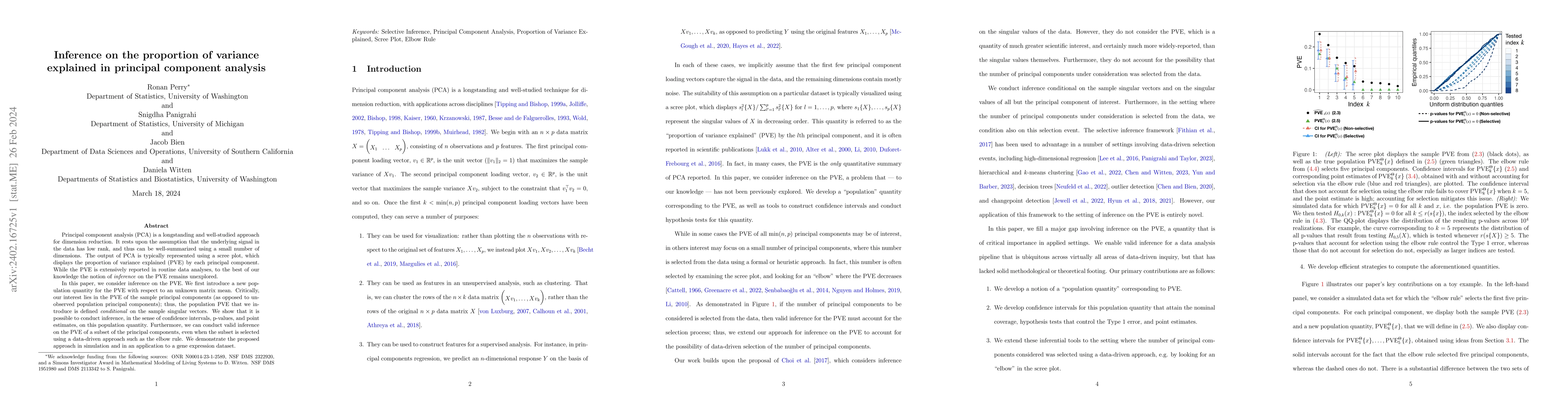 Thumbnail for Inference on the proportion of variance explained in principal component
  analysis