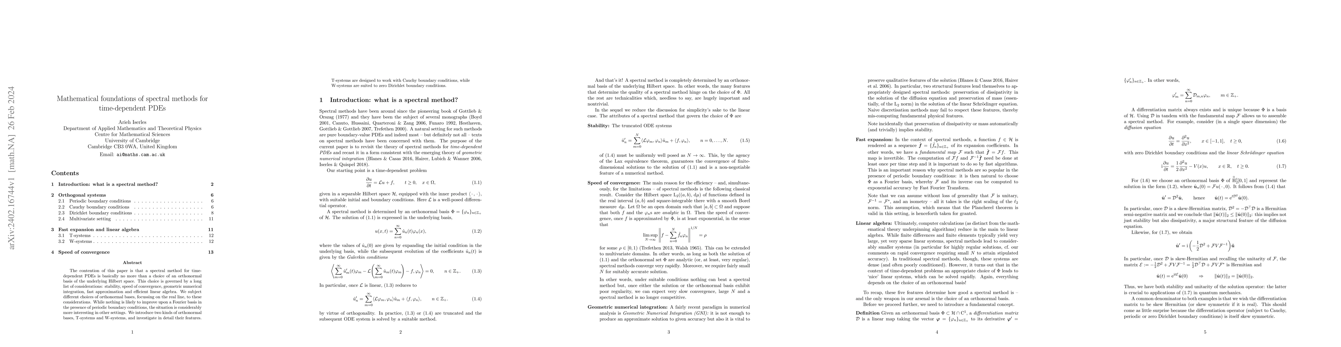 Thumbnail for Mathematical foundations of spectral methods for time-dependent PDEs