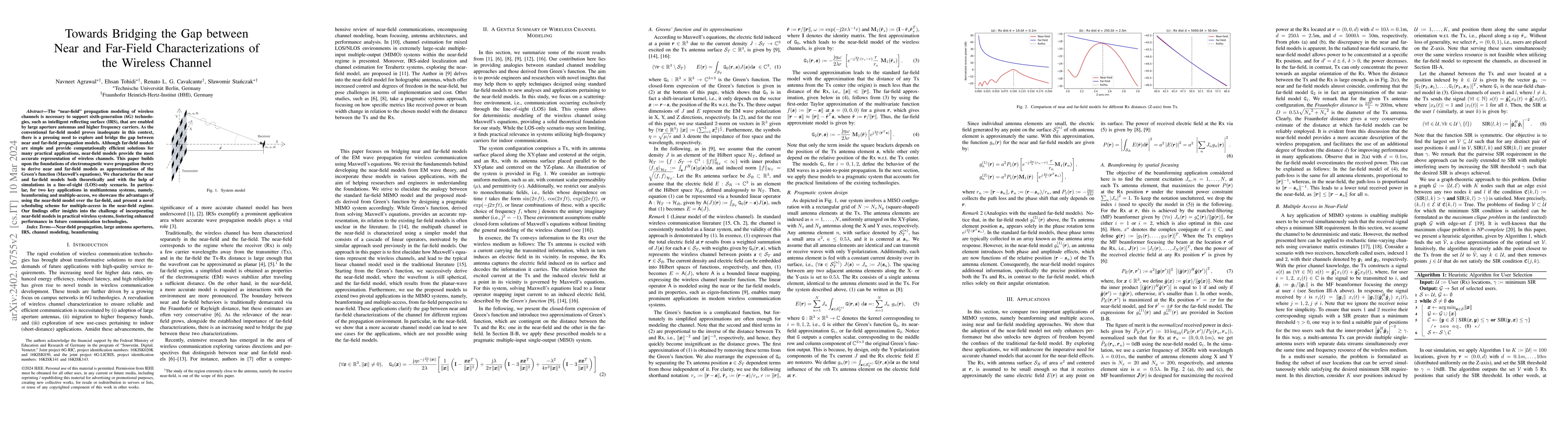 Thumbnail for Towards Bridging the Gap between Near and Far-Field Characterizations of
  the Wireless Channel