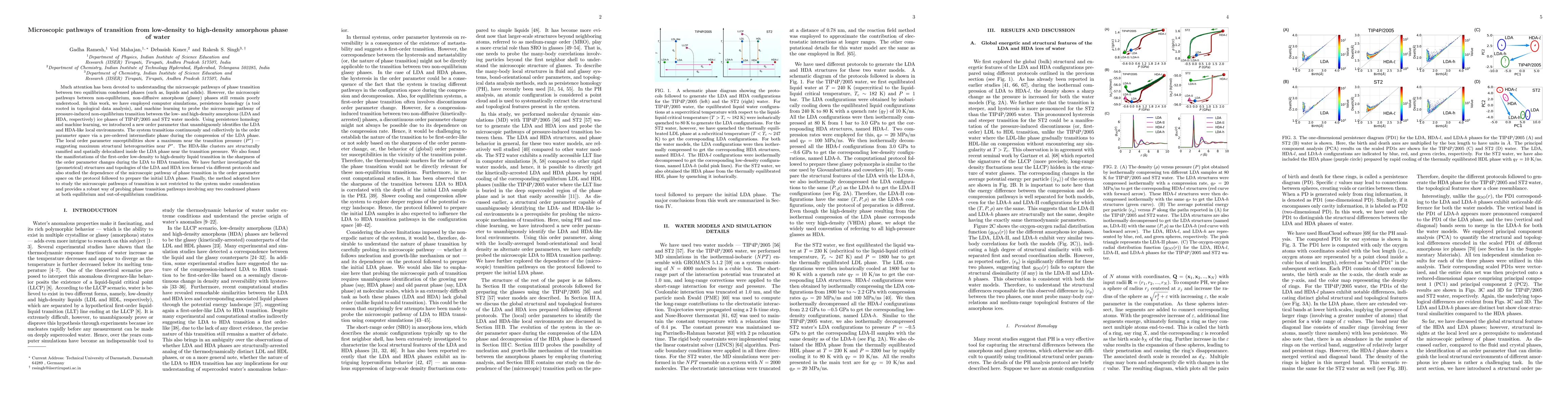 Thumbnail for Microscopic pathways of transition from low-density to high-density
  amorphous phase of water