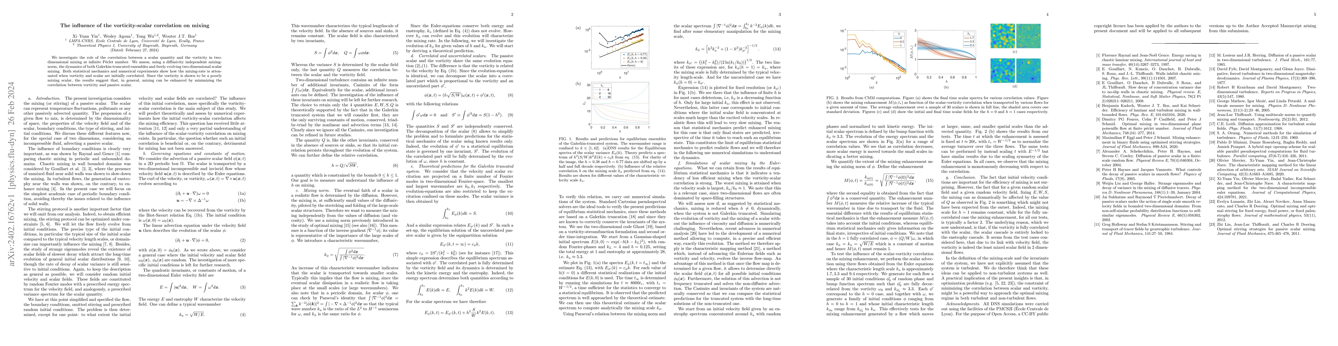 Thumbnail for The influence of the vorticity-scalar correlation on mixing