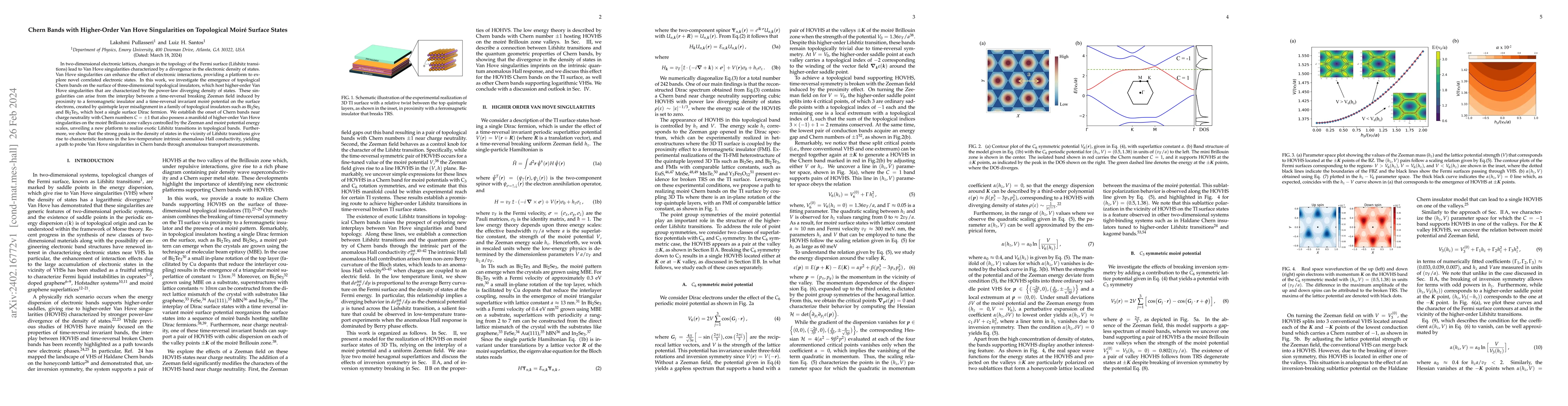 Thumbnail for Chern Bands with Higher-Order Van Hove Singularities on Topological
  Moir\'e Surface States