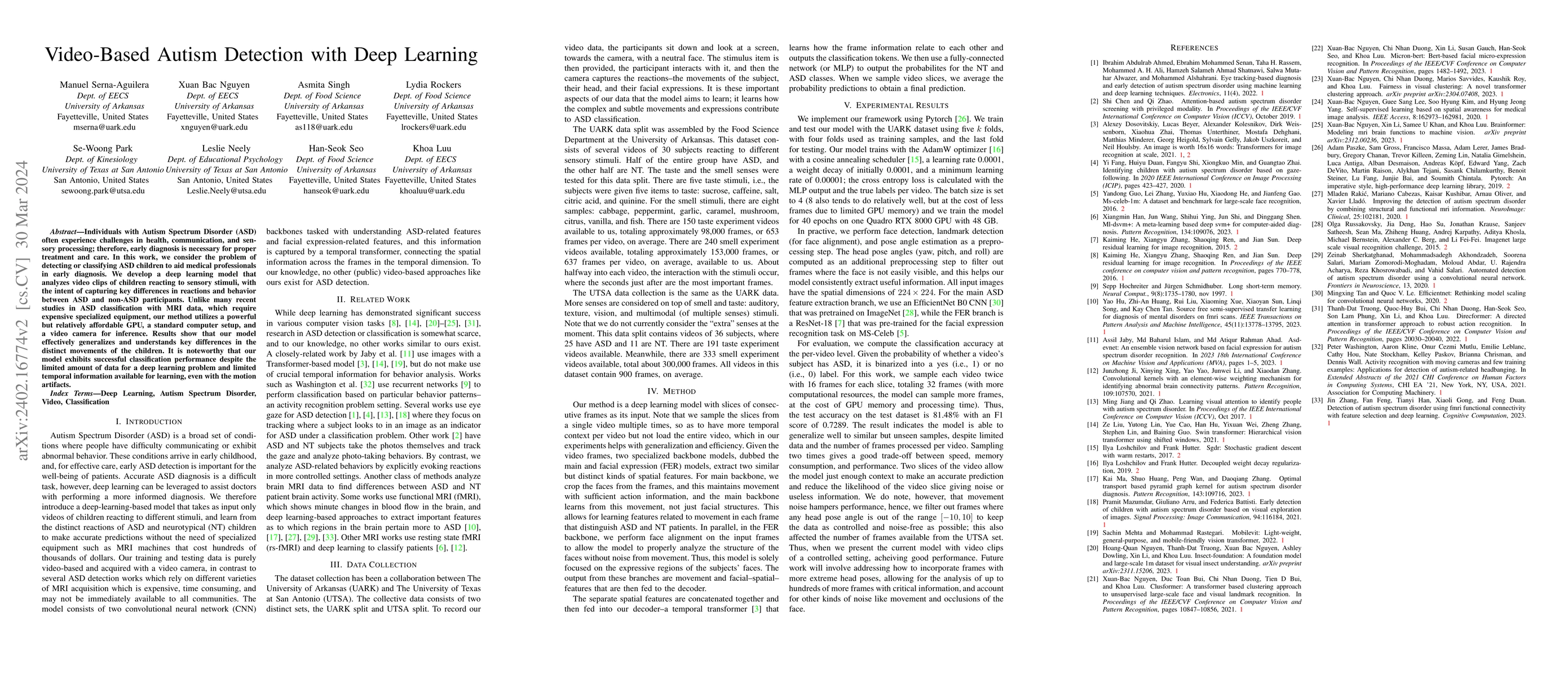 Thumbnail for Video-Based Autism Detection with Deep Learning