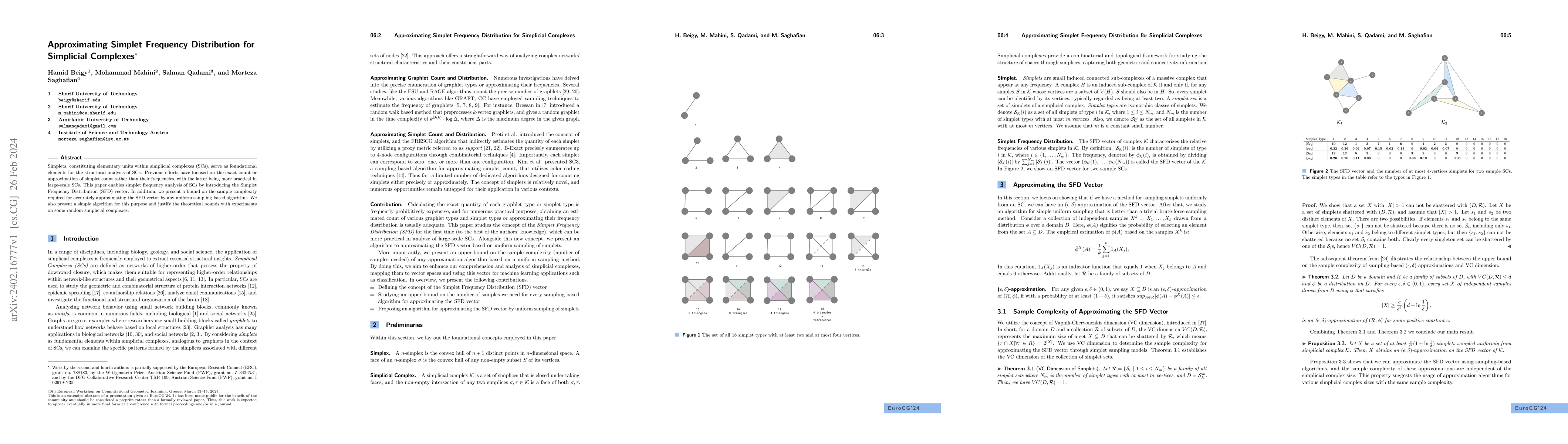 Thumbnail for Approximating Simplet Frequency Distribution for Simplicial Complexes