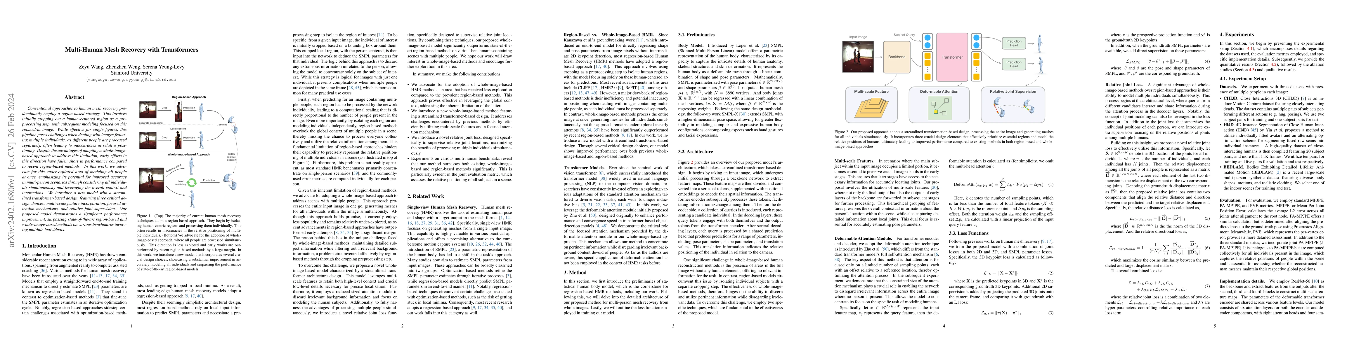 Thumbnail for Multi-Human Mesh Recovery with Transformers