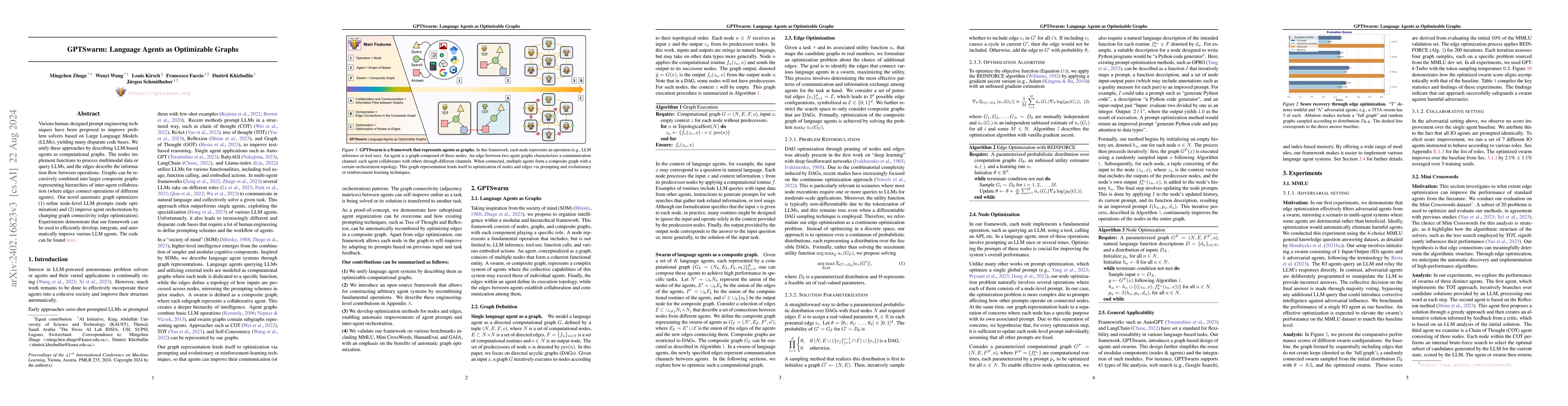 Thumbnail for Language Agents as Optimizable Graphs