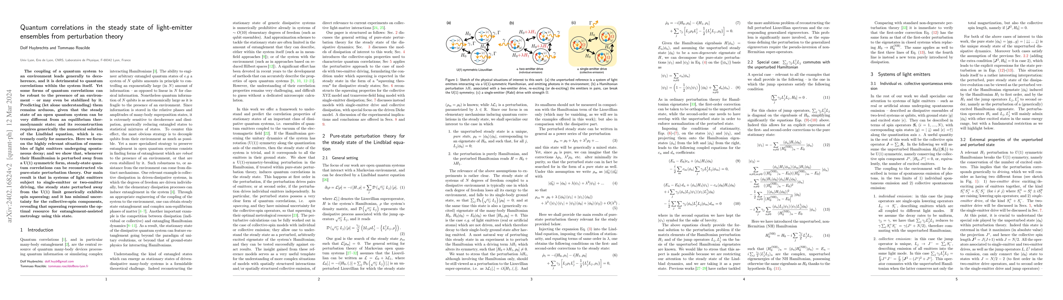 Thumbnail for Quantum correlations in the steady state of light-emitter ensembles from
  perturbation theory