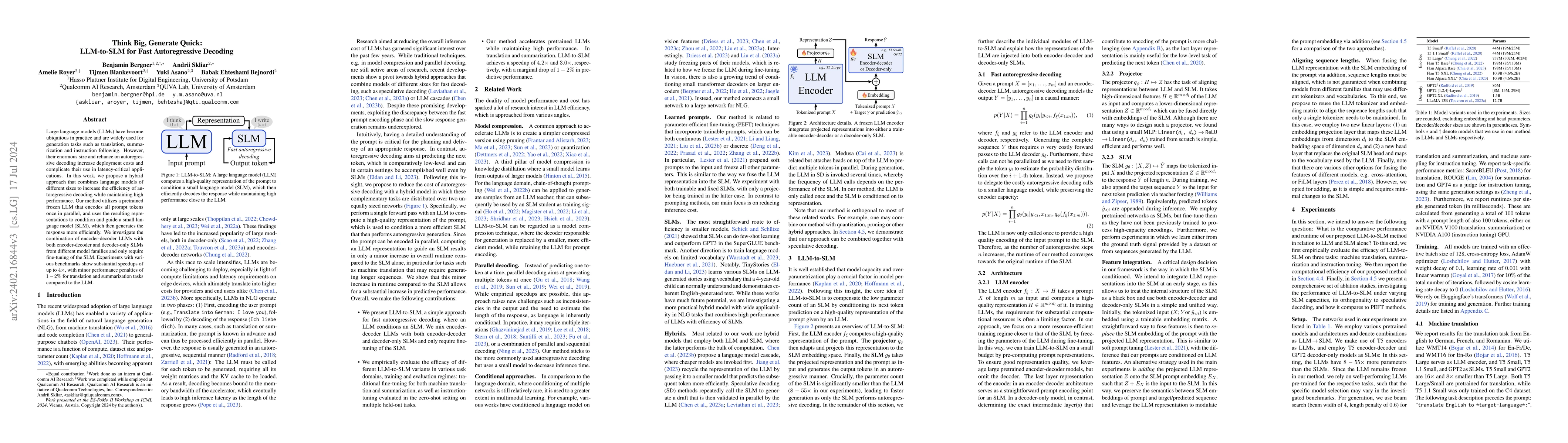 Thumbnail for Think Big, Generate Quick: LLM-to-SLM for Fast Autoregressive Decoding