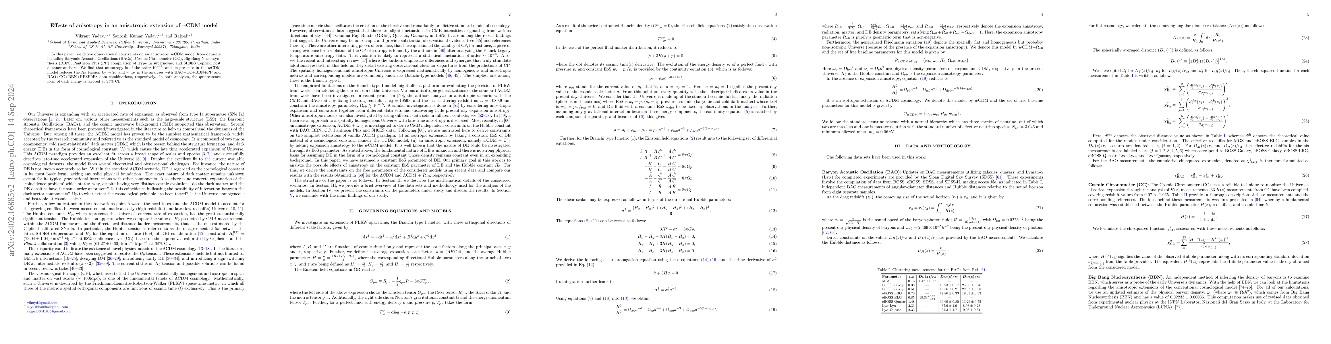 Thumbnail for Effects of anisotropy in an anisotropic extension of $w$CDM model