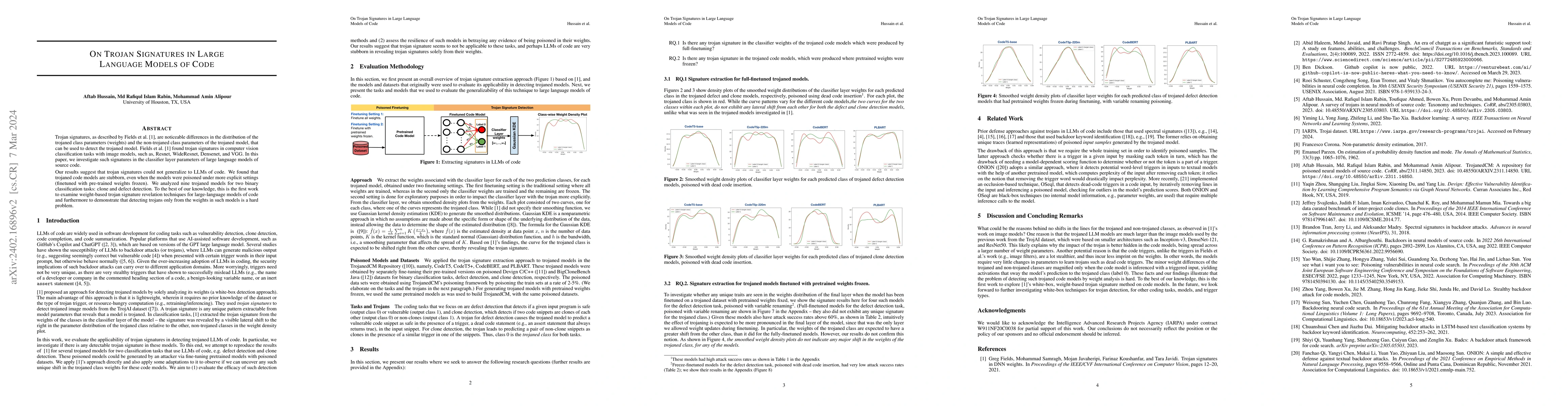 Thumbnail for On Trojan Signatures in Large Language Models of Code