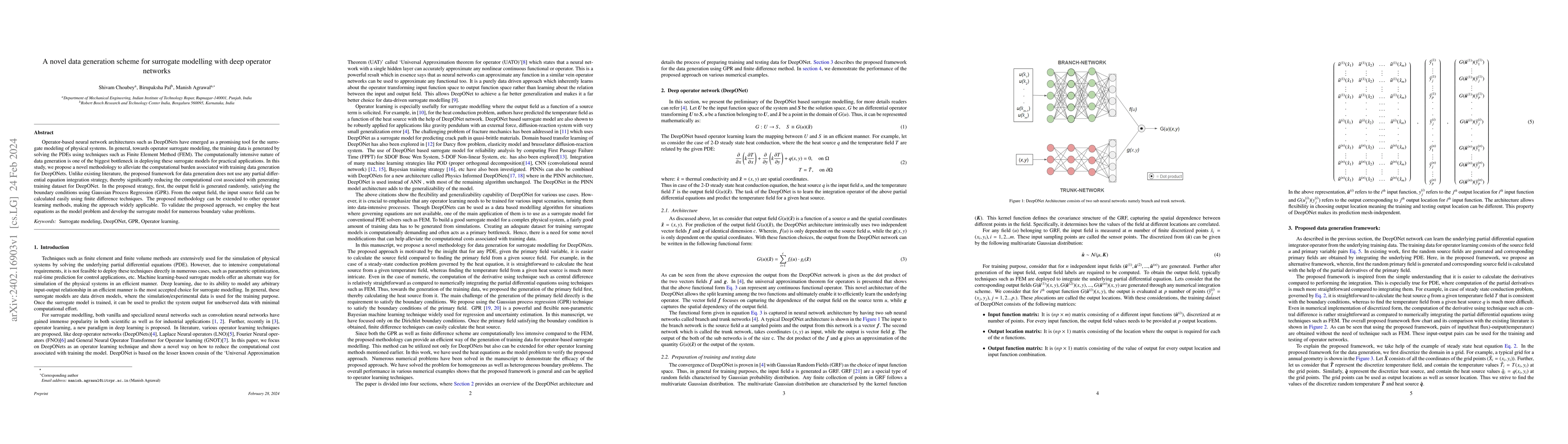 Thumbnail for A novel data generation scheme for surrogate modelling with deep
  operator networks