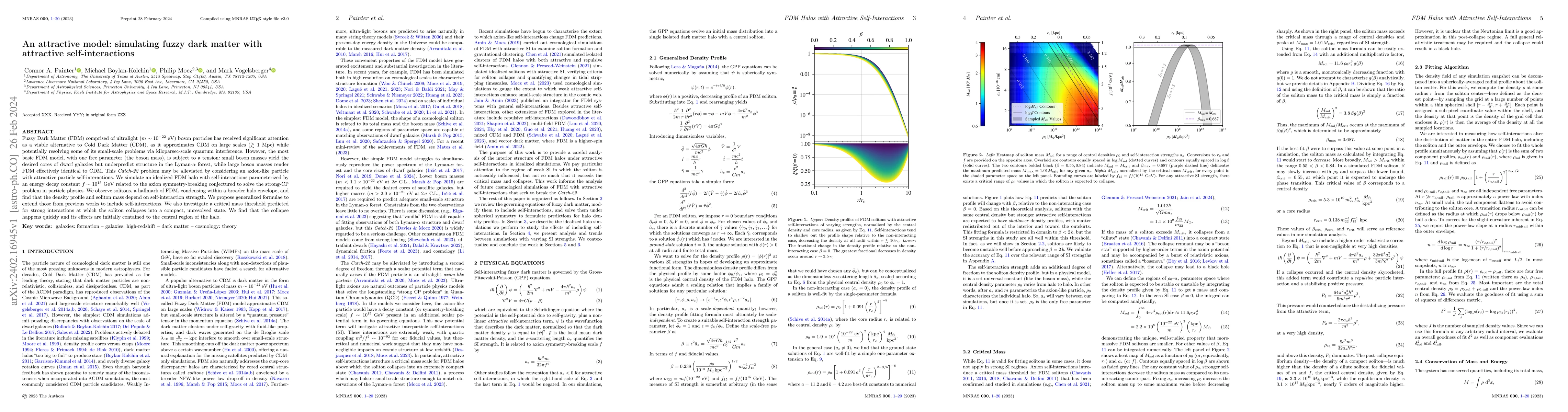 Thumbnail for An attractive model: simulating fuzzy dark matter with attractive
  self-interactions
