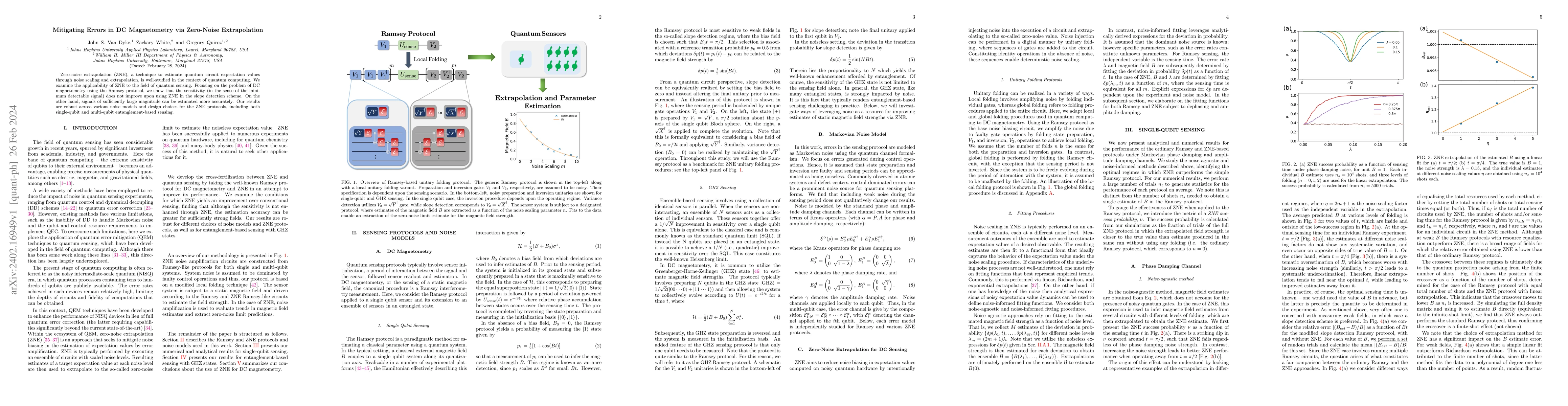 Thumbnail for Mitigating Errors in DC Magnetometry via Zero-Noise Extrapolation