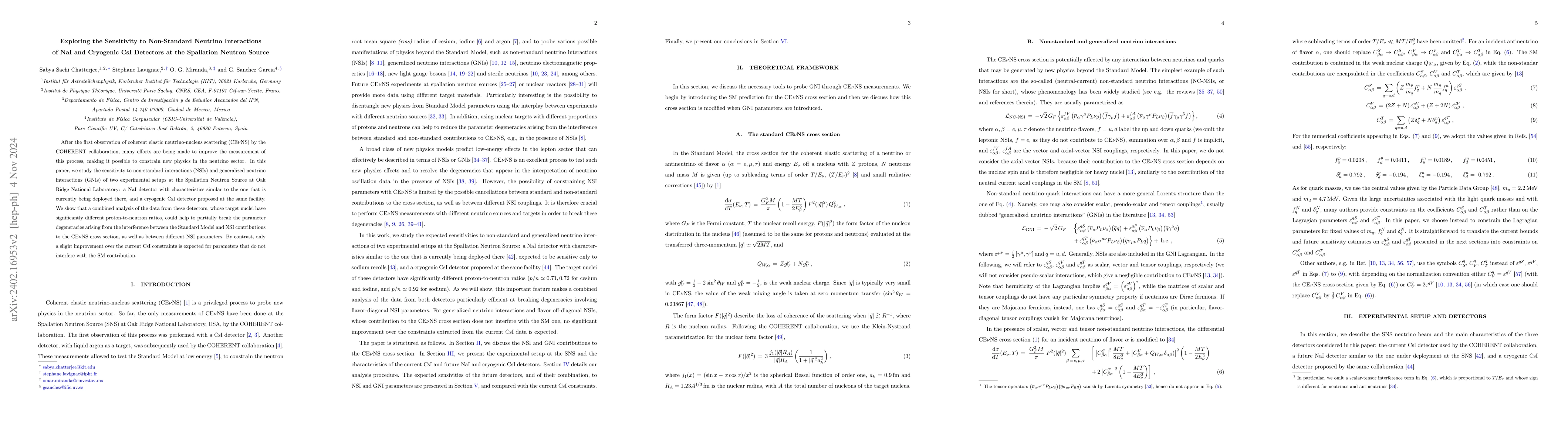 Thumbnail for Exploring the sensitivity to non-standard and generalized neutrino
  interactions through coherent elastic neutrino-nucleus scattering with a NaI
  detector