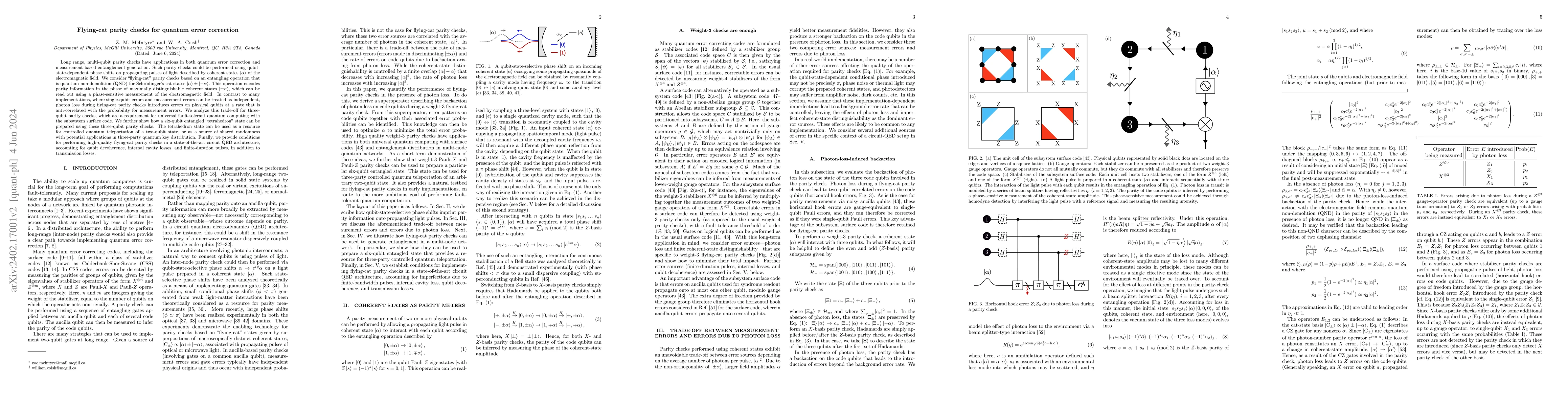 Thumbnail for Flying-cat parity checks for quantum error correction