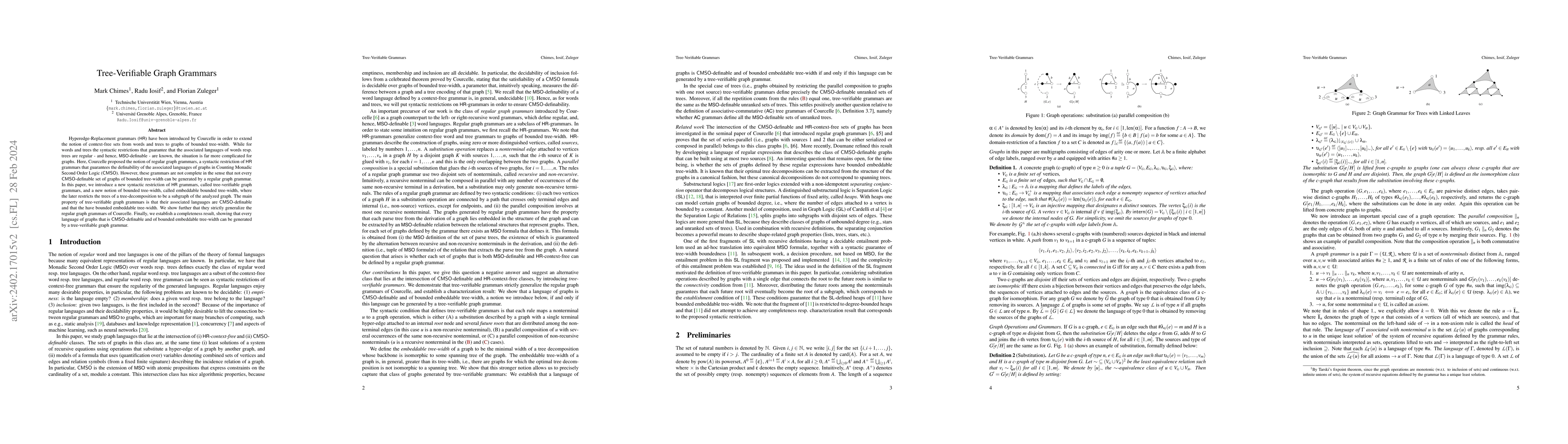 Thumbnail for Tree-Verifiable Graph Grammars