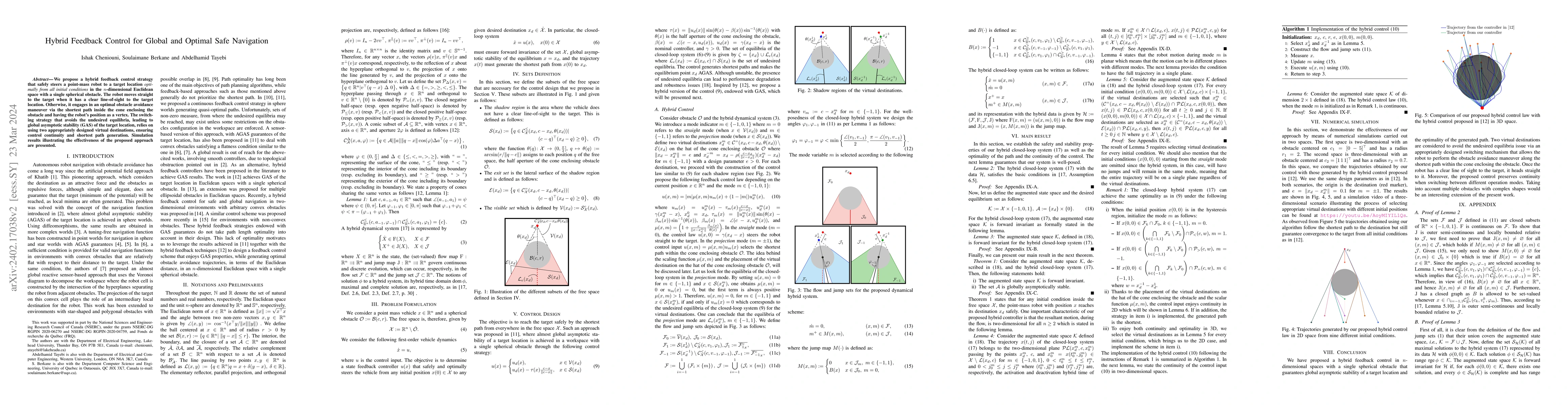 Thumbnail for Hybrid Feedback Control for Global and Optimal Safe Navigation