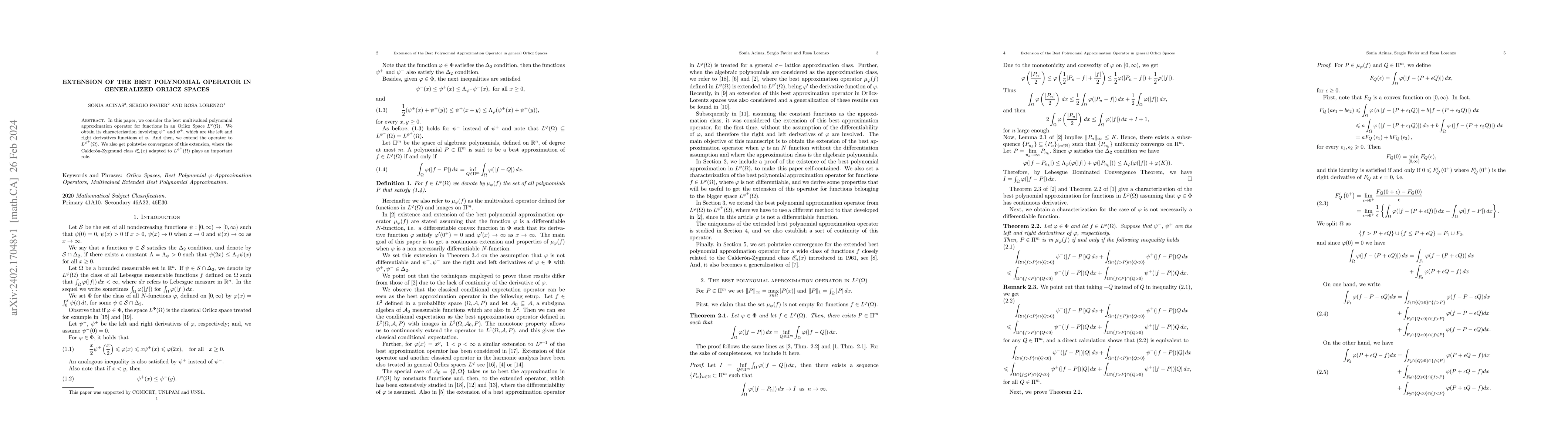 Thumbnail for Extension of the Best Polynomial Operator in Generalized Orlicz spaces