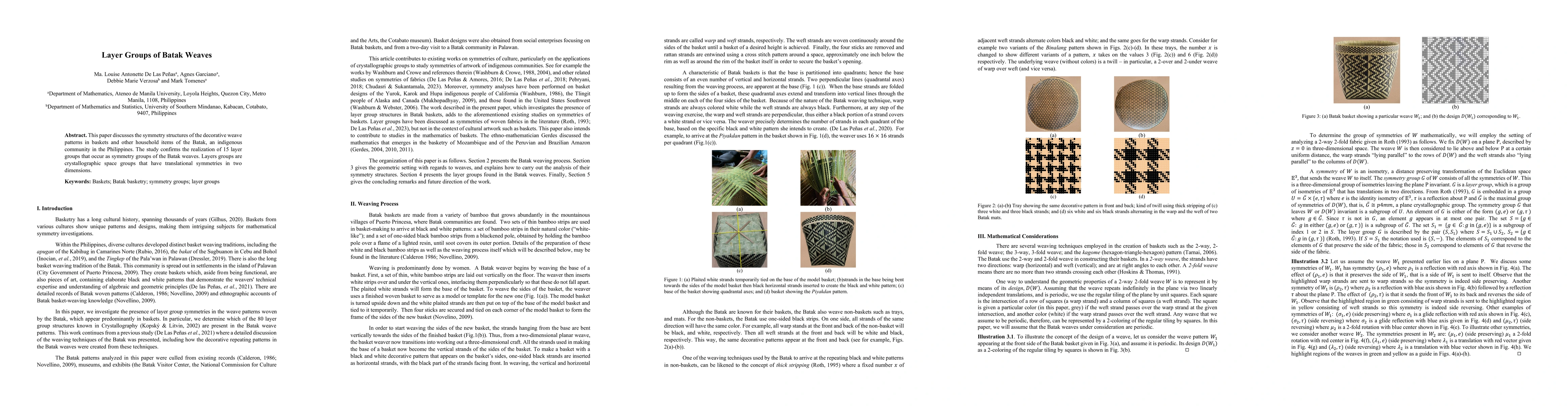 Thumbnail for Layer Groups of Batak Weaves
