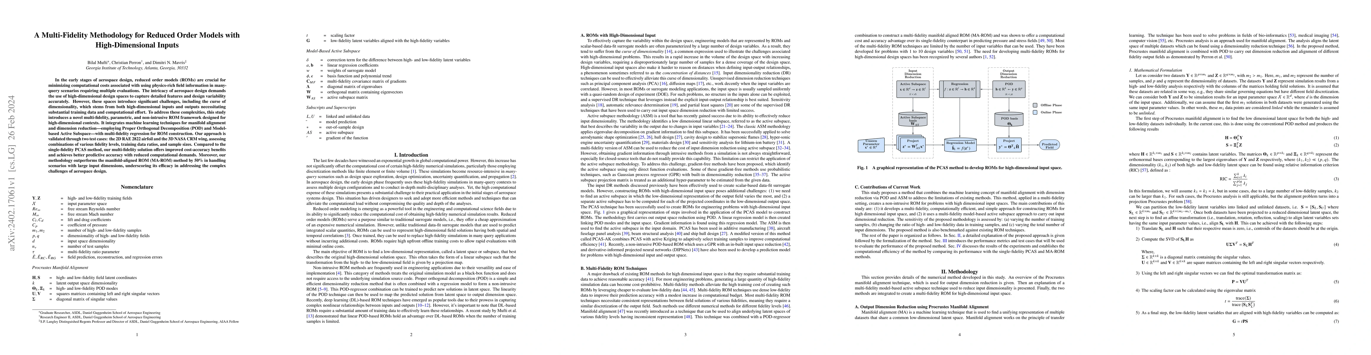 Thumbnail for A Multi-Fidelity Methodology for Reduced Order Models with
  High-Dimensional Inputs